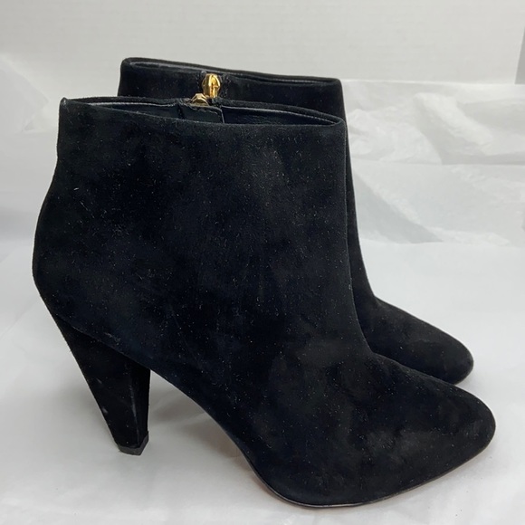 Aldo Shoes - Aldo size 8 1/2 black suede ankle boots 4” heel